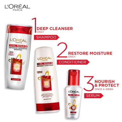 L'Oreal Paris Total Repair 5 Advanced Repairing Shampoo 360 ml (With Extra  10%)